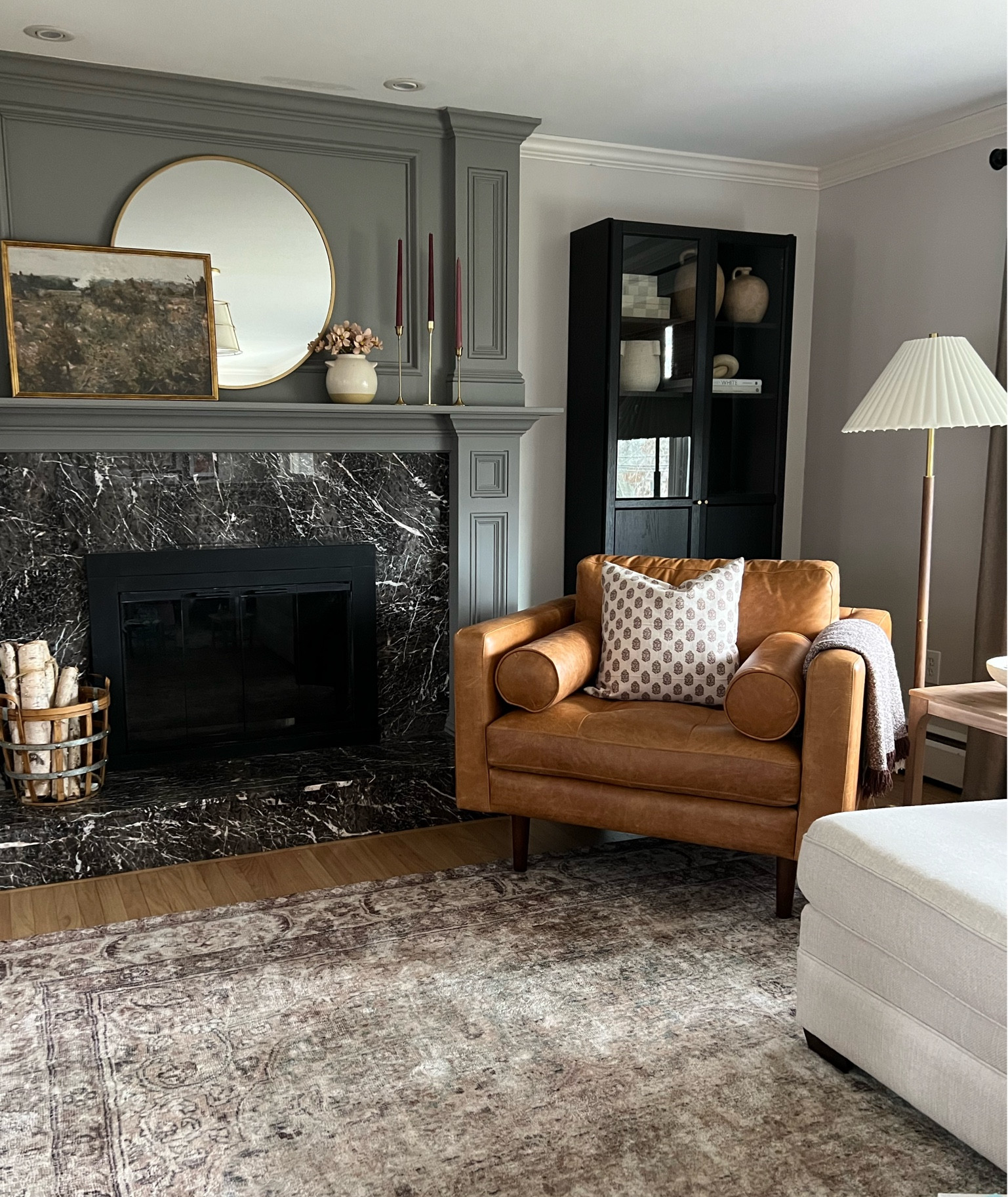 Living room mantle makeover with leather chair from Poly & Bark 

#LTKstyletip #LTKSeasonal #LTKhome