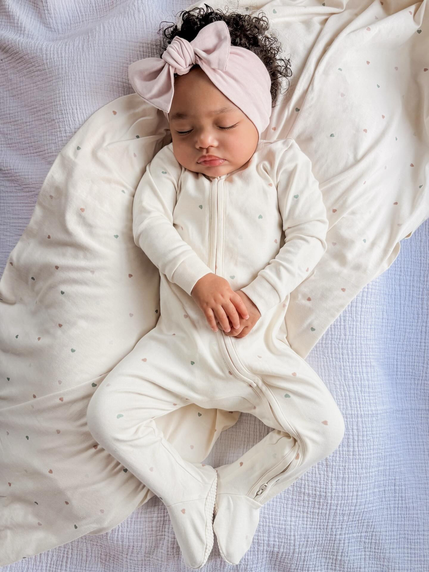 She’s sweetest when she’s sleepy. These pajamas match her perfectly. 🩷
