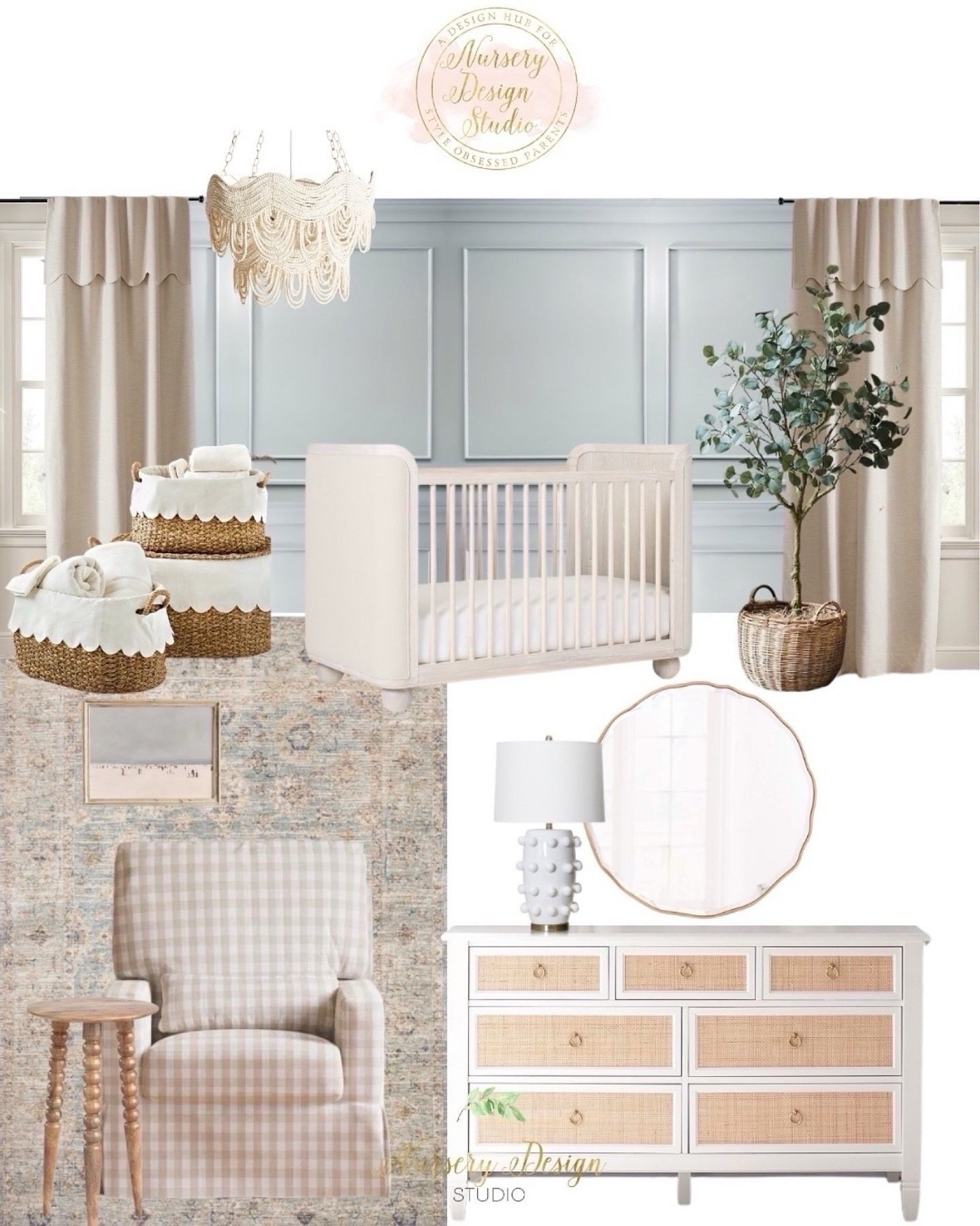 Coastal nursery … but make it elevated.
Subtle blue paneling, rattan textures, tailored gingham, and timeless silhouettes.


#LTKSaleAlert #LTKHome #LTKBump