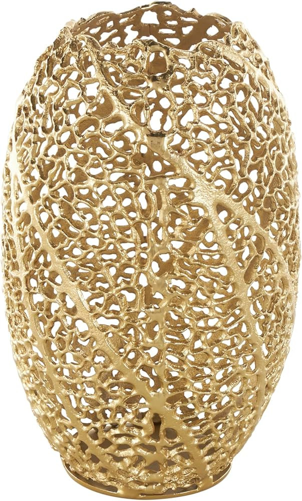 Deco 79 Aluminum Metal Abstract Decorative Vase Metallic Coral Inspired Centerpiece Vase, Vase fo... | Amazon (US)