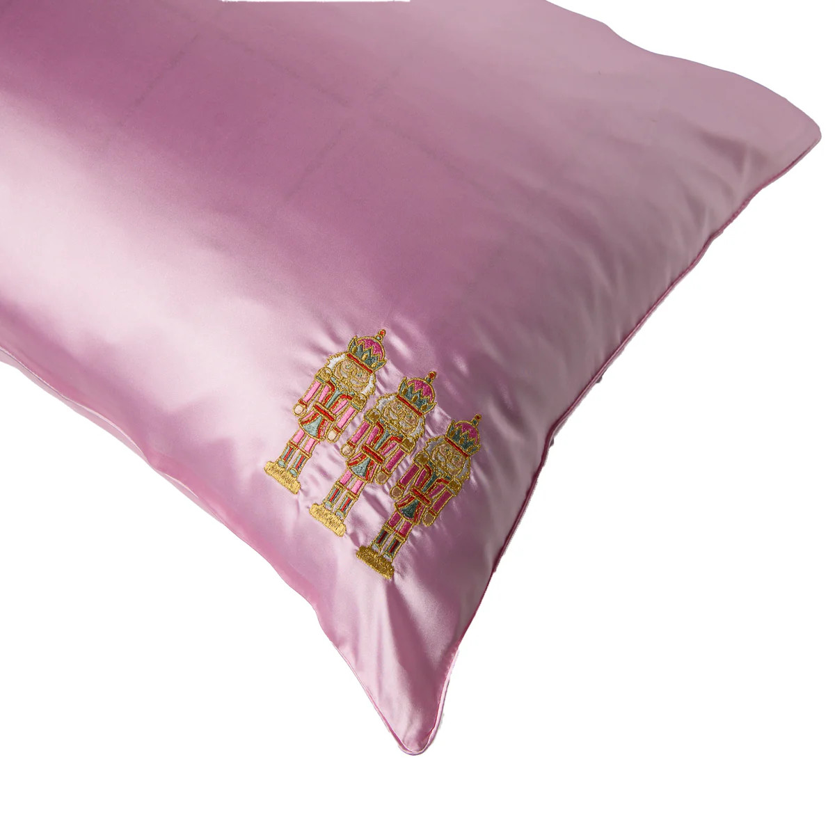 NUTCRACKER EMBROIDERED SATIN PILLOWCASE | Over The Moon Gift