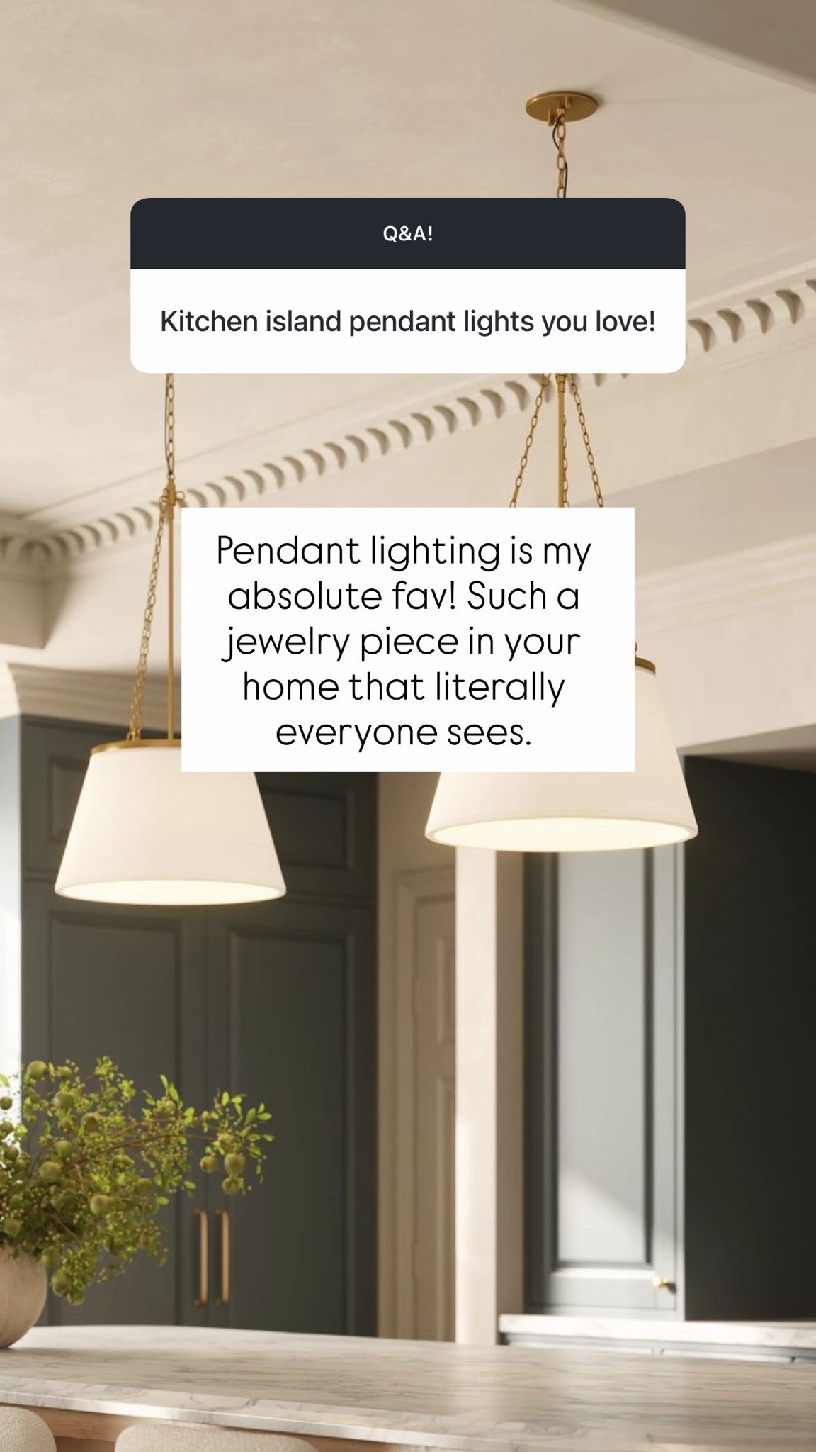 Pendant lighting!