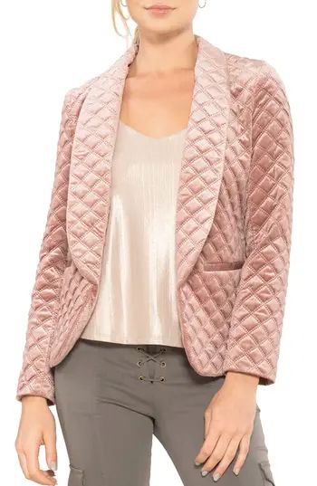Women's Willow & Clay Quilted Blazer, Size X-Small - Pink | Nordstrom