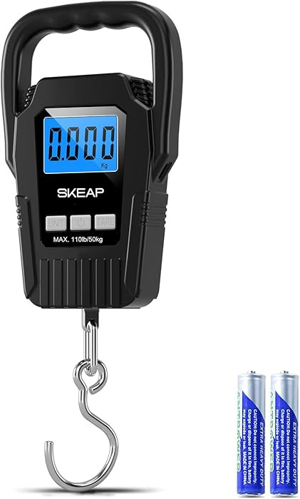 Digital Fish Scale Hanging Scale Fishing Scale, SKEAP 110lb/50kg Luggage Scale,Fish Weighing Scal... | Amazon (US)