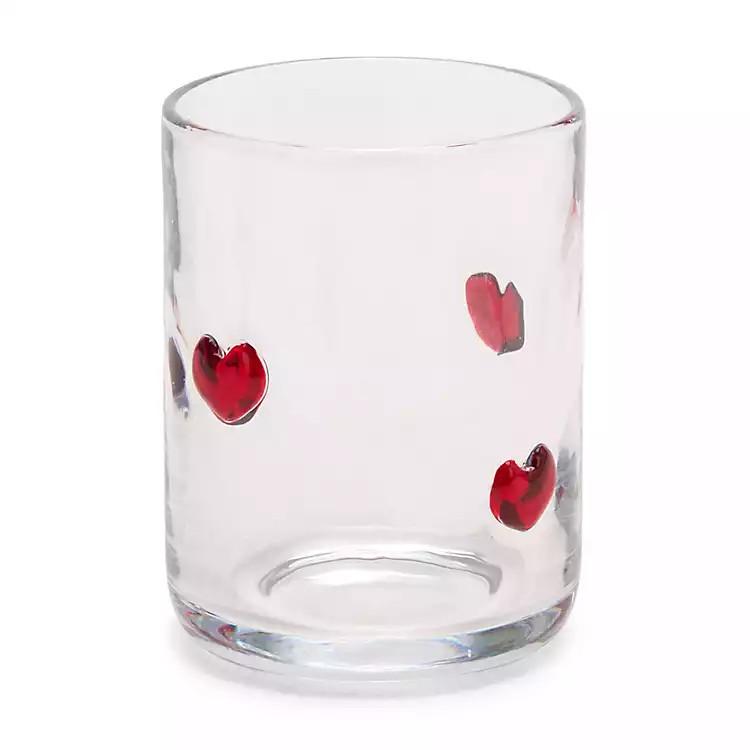 New! Valentine Heart Icon Glass Tumbler | Kirklands