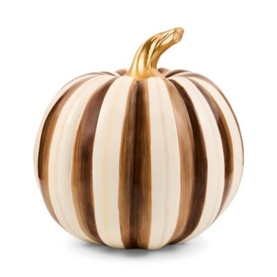 MacKenzie-Childs Chocolate Stripe Medium Pumpkin | Bloomingdale's (US)