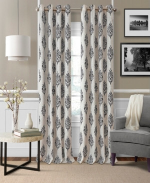 Navara Medallion Print Linen 52" x 95" Blackout Curtain Panel | Macys (US)