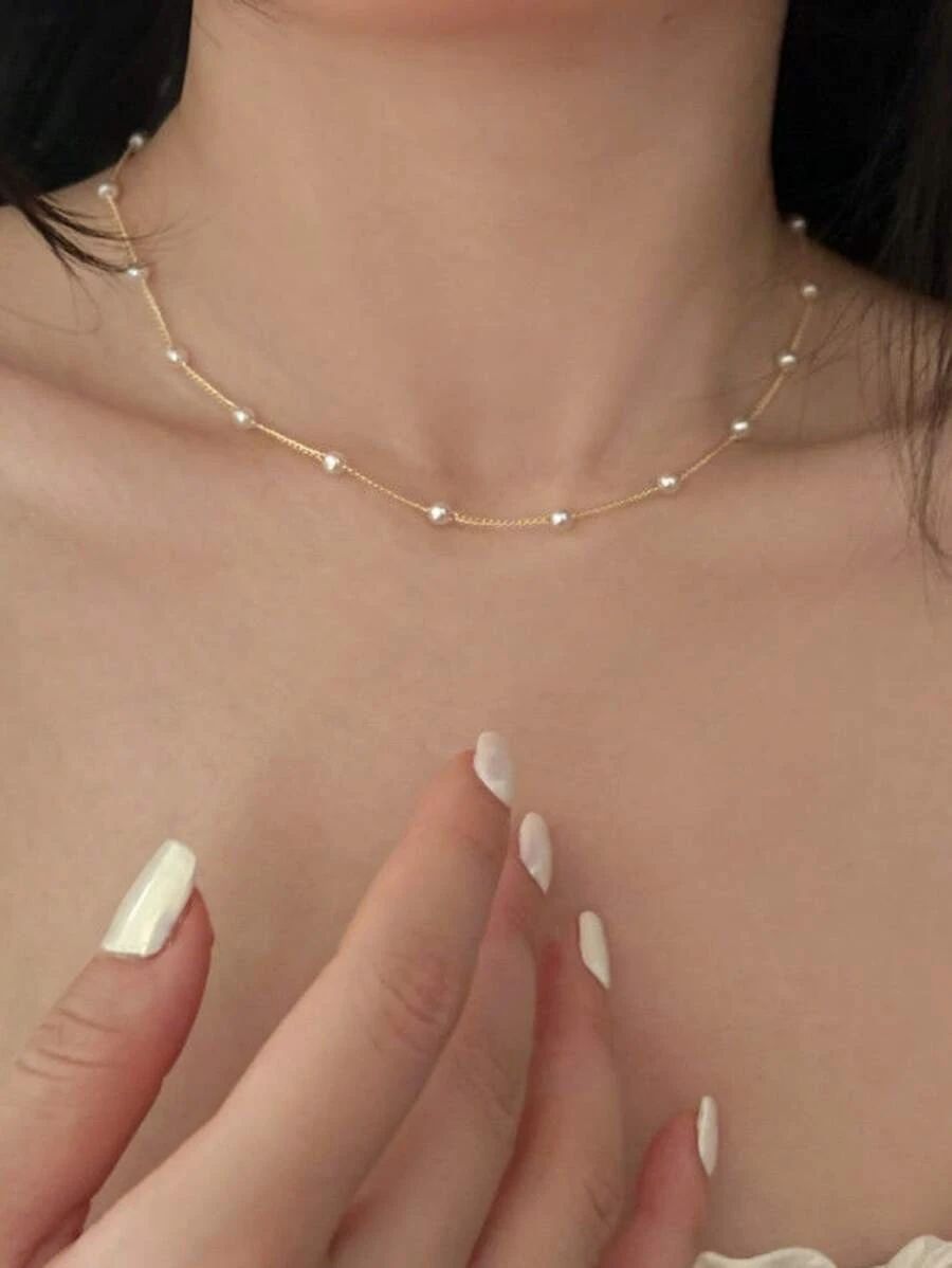 Faux Pearl Decor Necklace | SHEIN