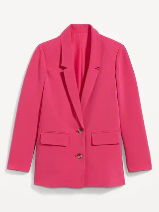 Crepe Suit Blazer for Women | Old Navy (US)