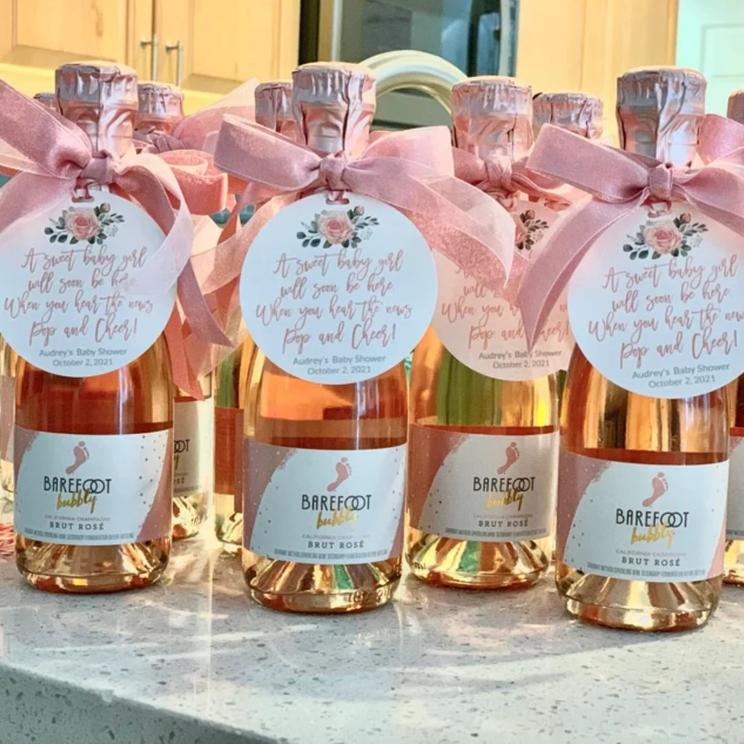 Sweet Baby Girl Baby Shower Tags, Champagne Tag, Pop It When She Pops, Personalized, Baby Shower ... | Etsy (US)