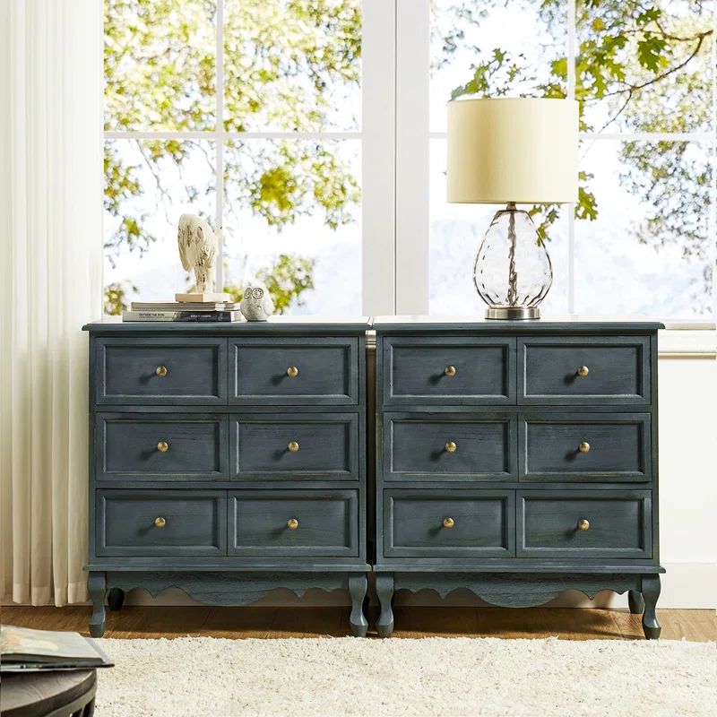 Arshaun Solid Wood Accent Chest (Set of 2) | Wayfair North America