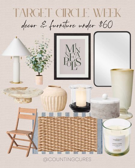 Complete your home refresh with these neutral decor and furniture under $60 this Target Circle Week! Grab these high quality products while on sale! #livingroomrefresh #homeinspo #furniturefinds #affordabledecor

#LTKhome #LTKSeasonal #LTKxTarget