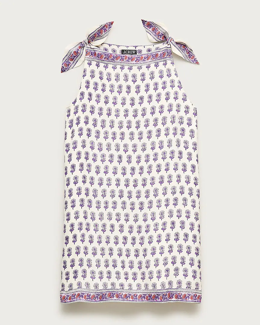 Sadie mini dress in lilac block print | J. Crew US