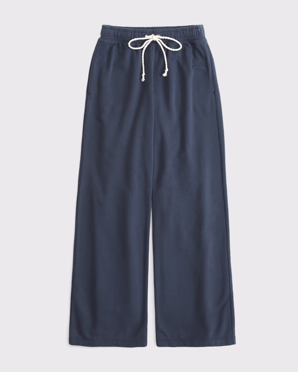 High Rise Sunday Terry Wide Leg Sweatpant | Abercrombie & Fitch (US)
