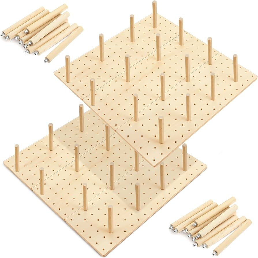 Kigley 6 Pcs Wood Pegboard Drawer Organizer with 48 Pegs Wood Peg Board System Peg Drawer Organiz... | Amazon (US)