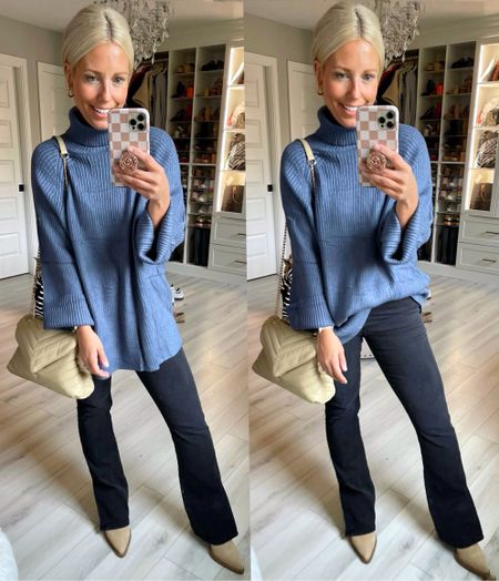The most comfy oversized turtleneck sweater is right here!!! Soft and oversized!!!!
Sweater small
Jeans size 4 regular
Booties sized up 1/2 size 

#LTKfindsunder50 #LTKover40 #LTKSeasonal