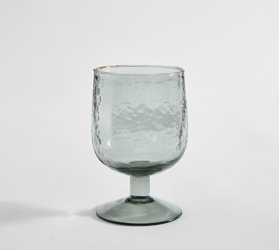 Hammered Handcrafted Glass Goblets | Pottery Barn (US)