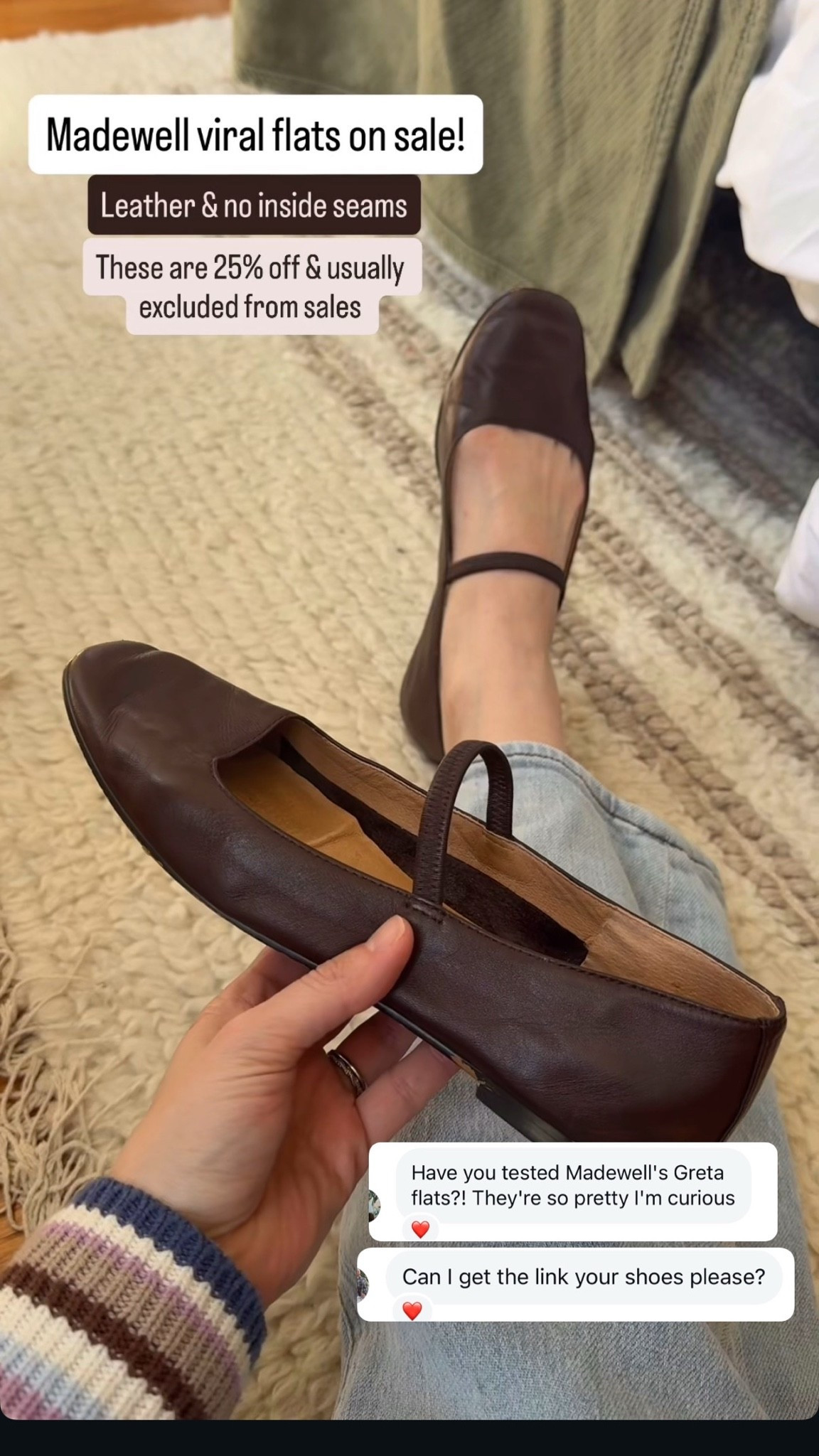 Viral Madewell flats 
Leather and have done over a million steps in these - owned and loved for 4 years tts

#LTKSaleAlert #LTKPetite #LTKootd