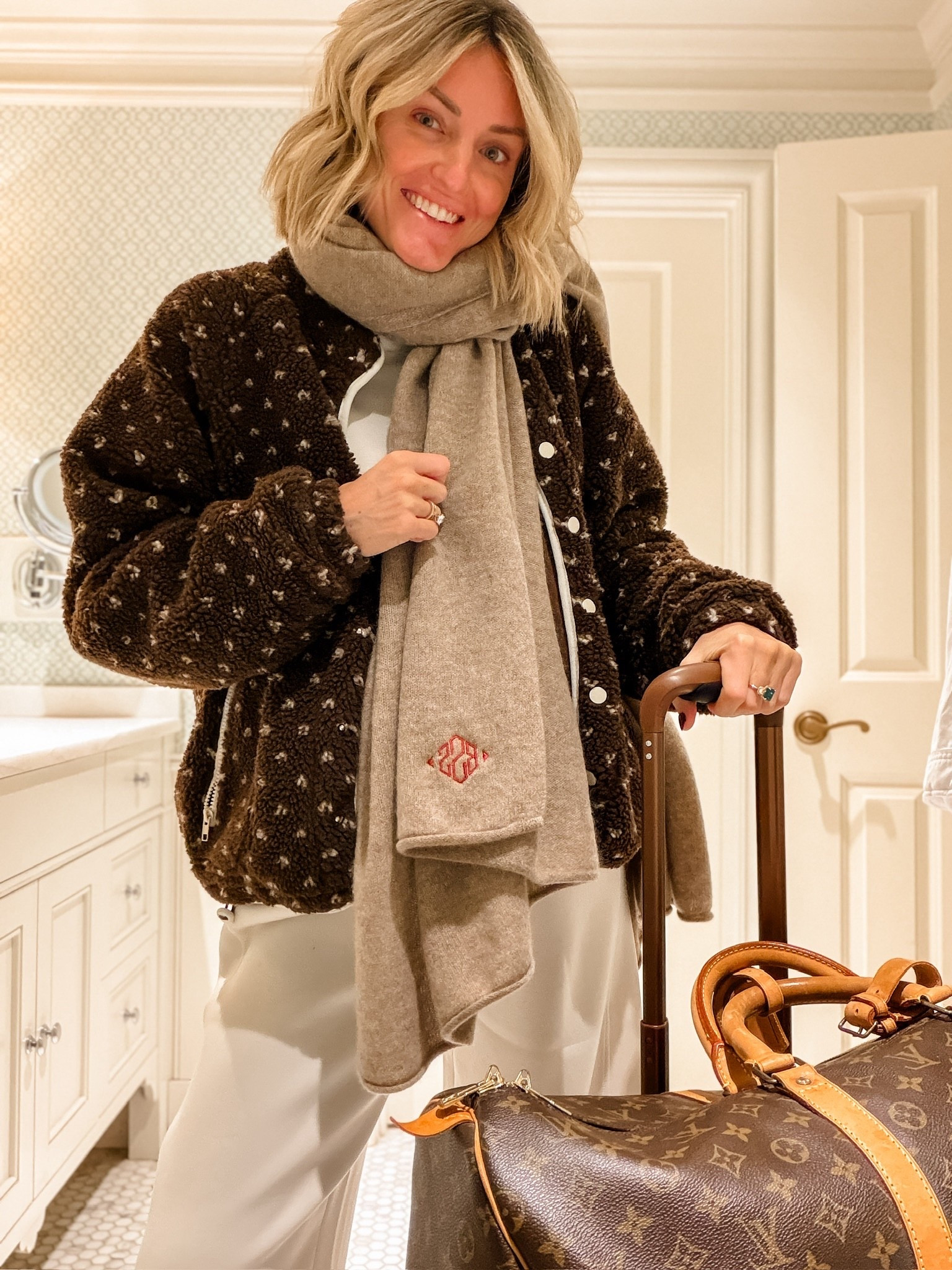 This monogrammed cashmere scarf is a piece you’ll have in your wardrobe forever! So cozy & will keep you warm all winter long!

Loverly Grey, Jcrew, Amazon find, Amazon fashion, Sherpa jacket, cashmere scarf, monogrammed scarf, winter fashion, winter outfit ideas 

#LTKSeasonal #LTKootd #LTKTravel