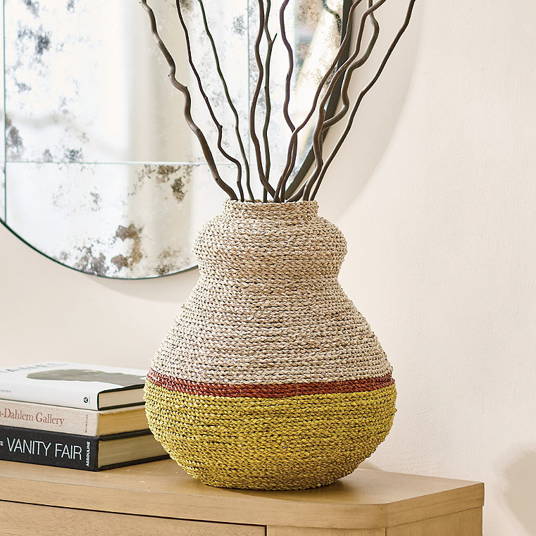 Yellow Ayanna Seagrass Basket - Grandin Road | Grandin Road