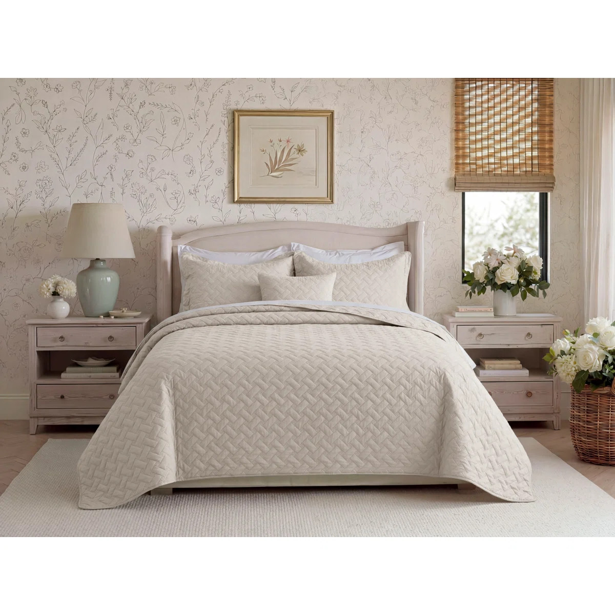 Best Seller Quilted Blanket - Textured Weave Pattern, Airy Lightweight Bed Covering | Wayfair North America