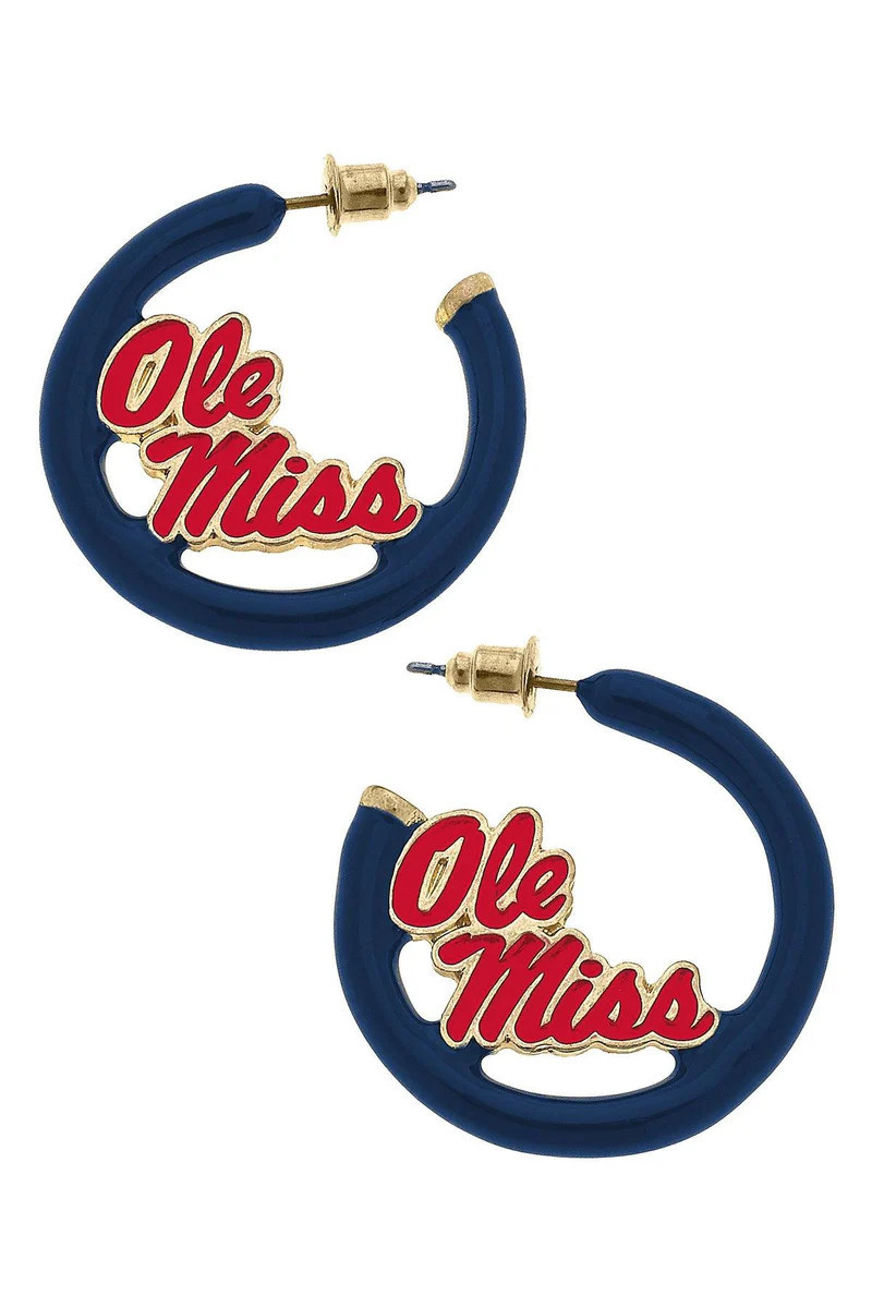 Ole Miss Rebels Enamel Logo Earrings | CANVAS