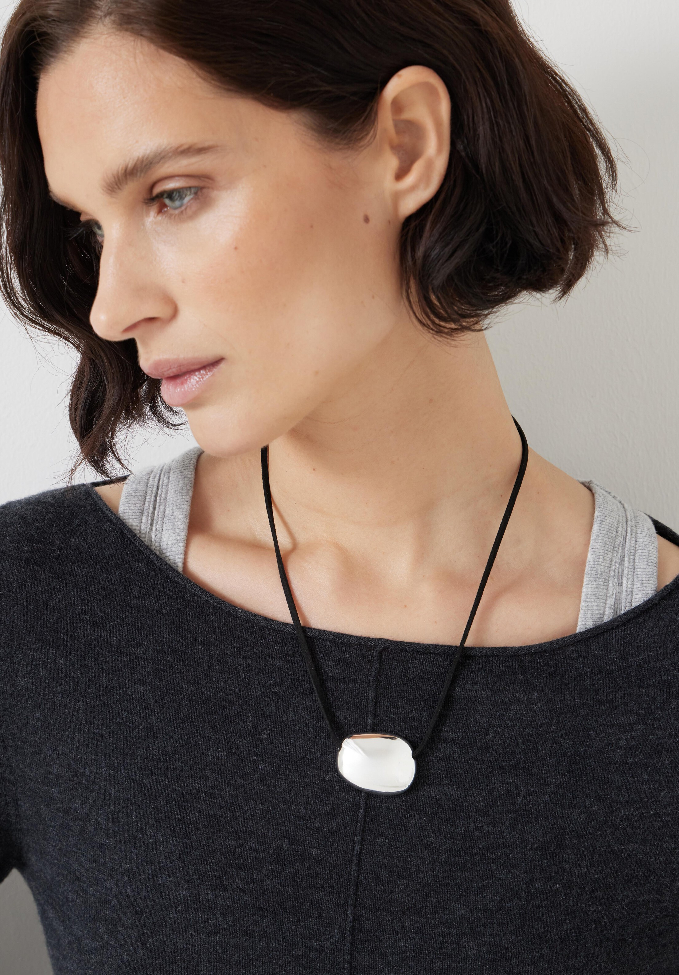 Pebble Pendant Cord Necklace | Hush UK