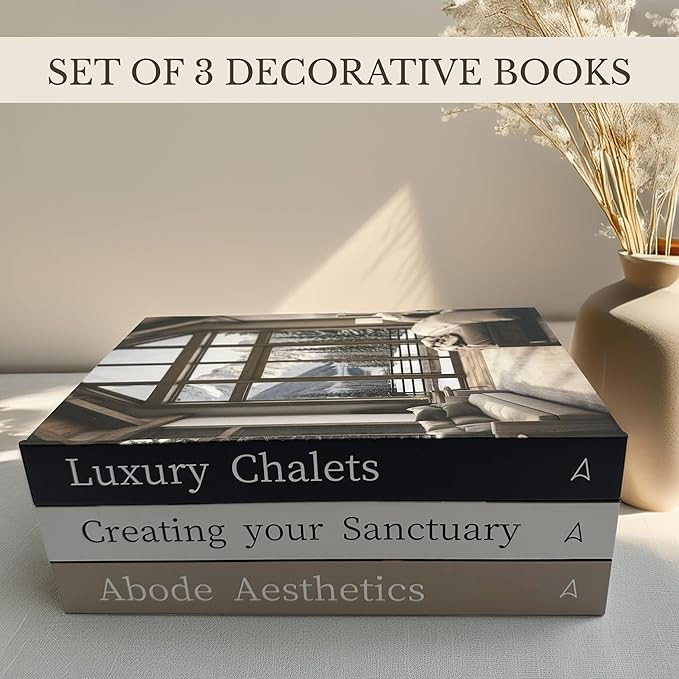 Array & Arrow Decorative Book Set of 3 for Home Decor | Hardcovered Book Set for Home Decor | Cof... | Amazon (US)