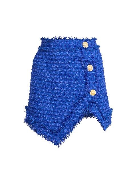 Asymmetrical Tweed Mini-Skirt | Saks Fifth Avenue
