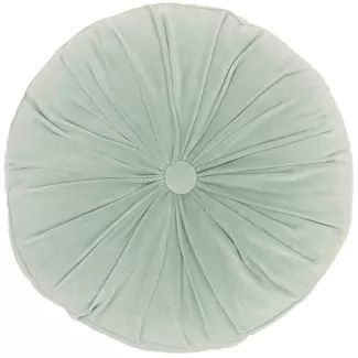 16" Ruched Velvet Round Throw Pillow - Mina Victory | Target