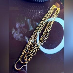 LOT 1828 18K gold plated Yves Saint Laurent long multi strand necklace | Poshmark