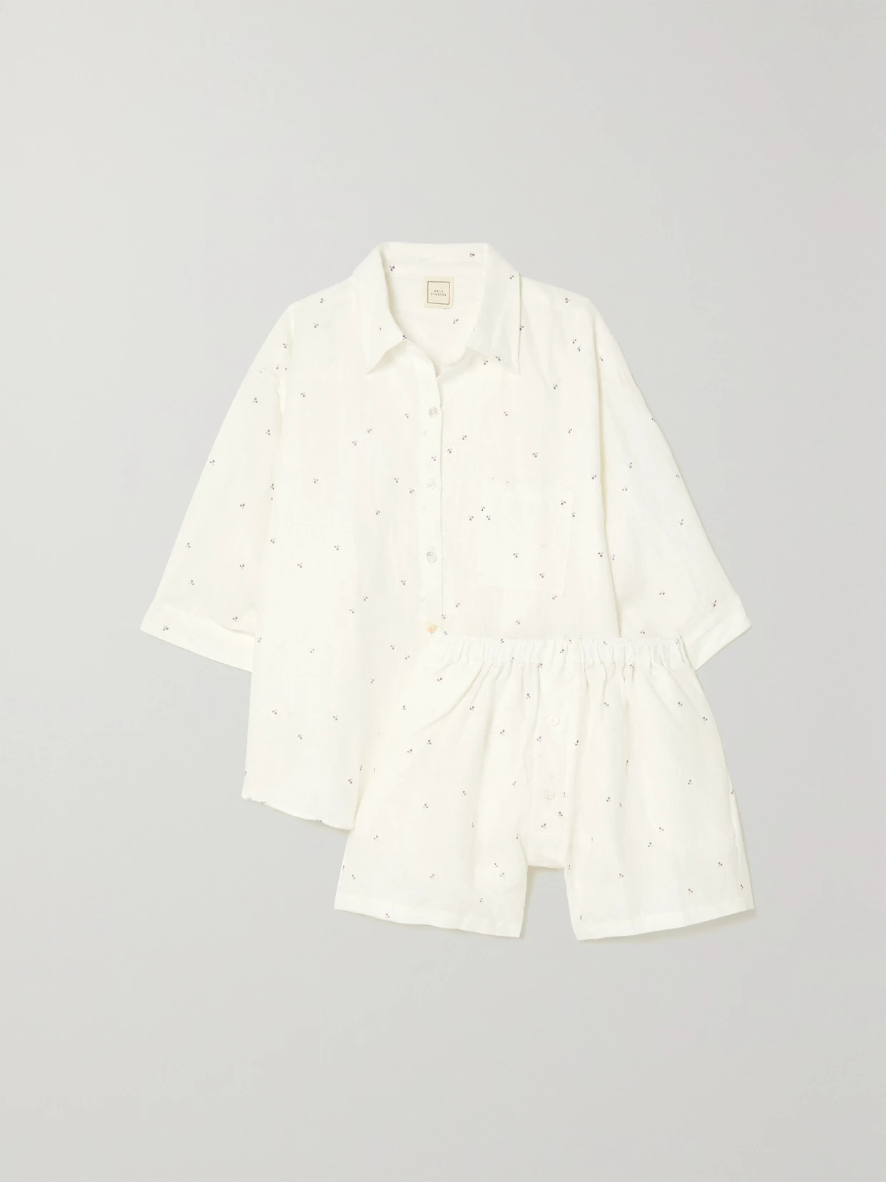 Deiji Studios - + Net Sustain The 03 Floral-print Linen Pajama Set - White | NET-A-PORTER (UK & EU)