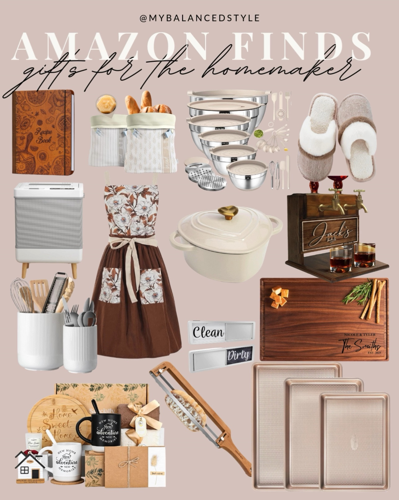 Amazon gifts for the homemaker 

Cozy decor
Kitchen tools
Aromatherapy
Cookware
Organizational bins
Aprons
Bakeware
Serving pieces
Candle warmers
Cleaning gadgets

#LTKHome #LTKGiftGuide #LTKHoliday