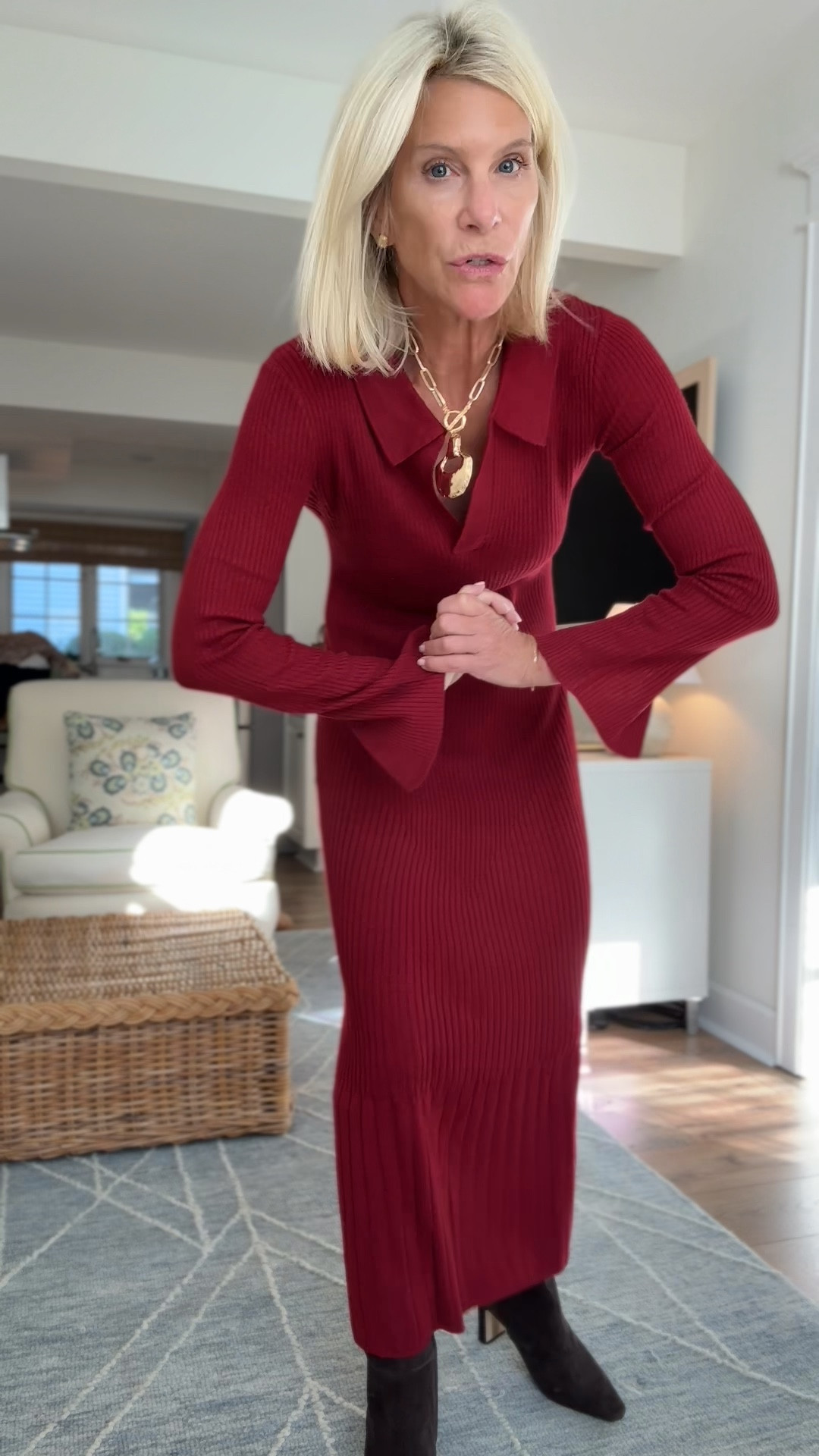 Fantastic sweater dress on the Shopbop sale!  I’m wearing with my chocolate brown suede boots from Sam Edelman and a great necklace e from Chico’s!

#LTKStyleTip #LTKOver40 #LTKSaleAlert