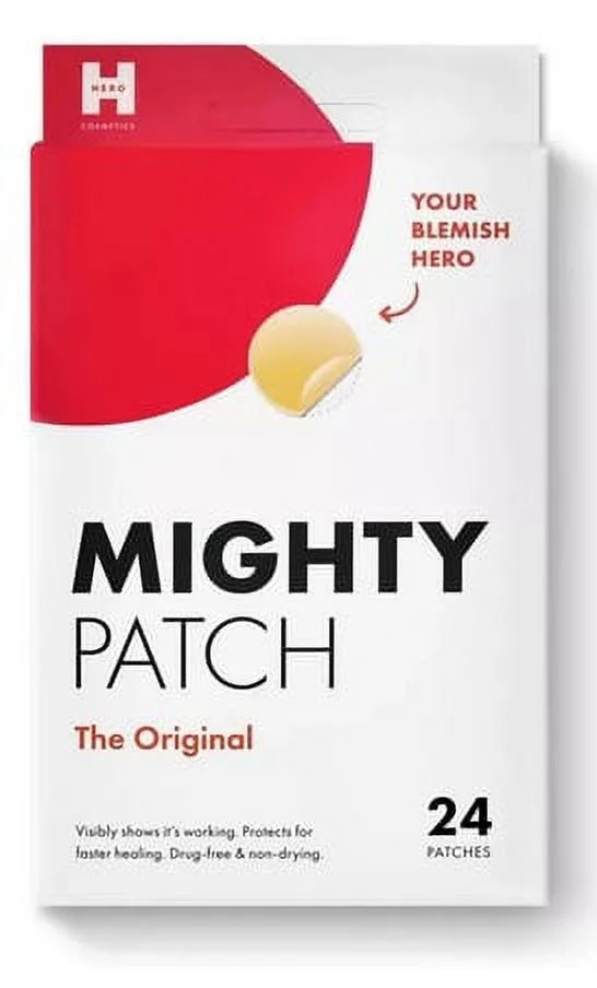 Mighty Patch by Hero Cosmetics Original Acne Pimple Patch Treatment with Hydrocolloid, 24 Count | Walmart (US)