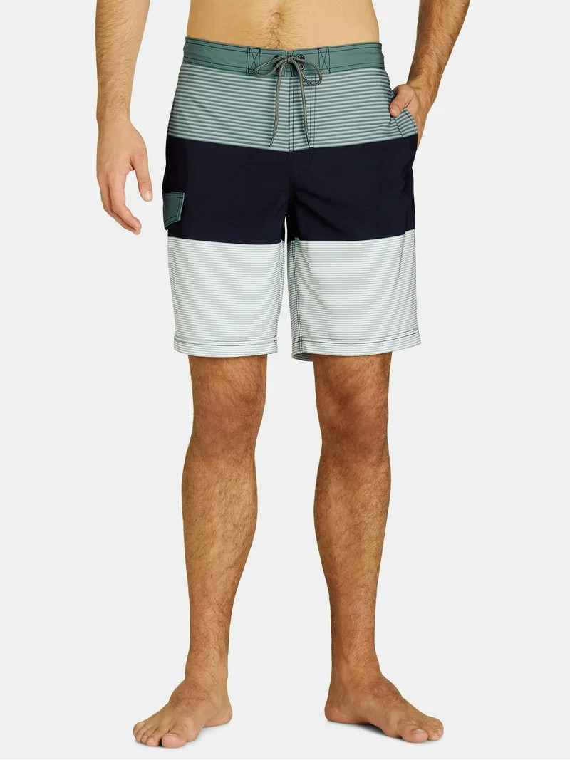 George Men's & Big Men's E-Board Swim Trunks with UPF 50+, 9" Inseam, Sizes S-3XL | Walmart (US)