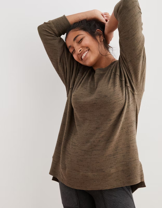 Aerie Plush Oversized Sweatshirt | American Eagle Outfitters (US & CA)