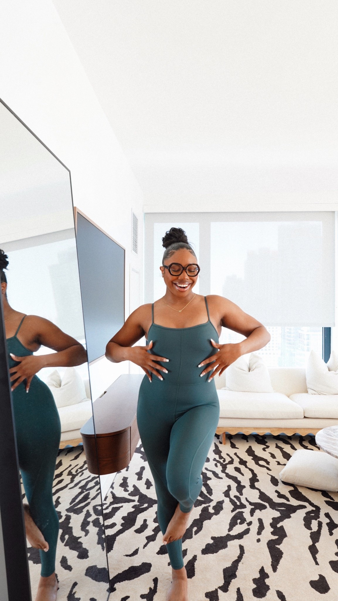The weather is warming up and my daily matcha walks are in full swing 🤸🏾‍♀️🍵✨

I’m always gonna choose comfort on the 
day-to-day and my @onequince  Ultra-Form jumpsuit has 4-way stretch and it’s moisture-wicking. 

#QuincePartner


#LTKStyleTip