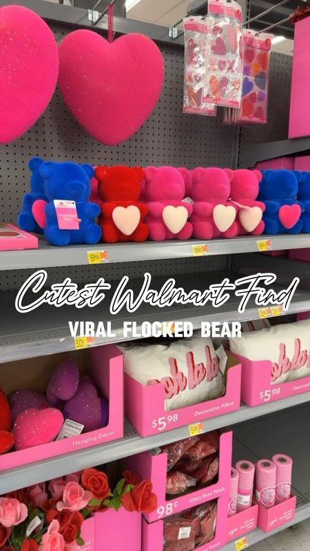 Finally found the viral flocked bears at Walmart! So cute and d perfect for Valentine’s Day!❤️ Which color is your favorite? 

Follow me for more affordable finds!

#LTKfindsunder50 #LTKhome #LTKGiftGuide