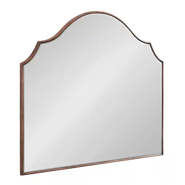 Kate and Laurel Leanna Framed Arch Wall Mirror - 28x32 - Bronze | Bed Bath & Beyond