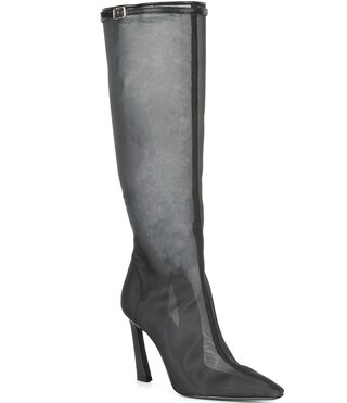 Adams Clear Mesh Stiletto Tall Boots | Dillard's