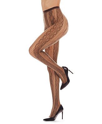 Women's Linear Floral Net Tights Stockings | Macy's