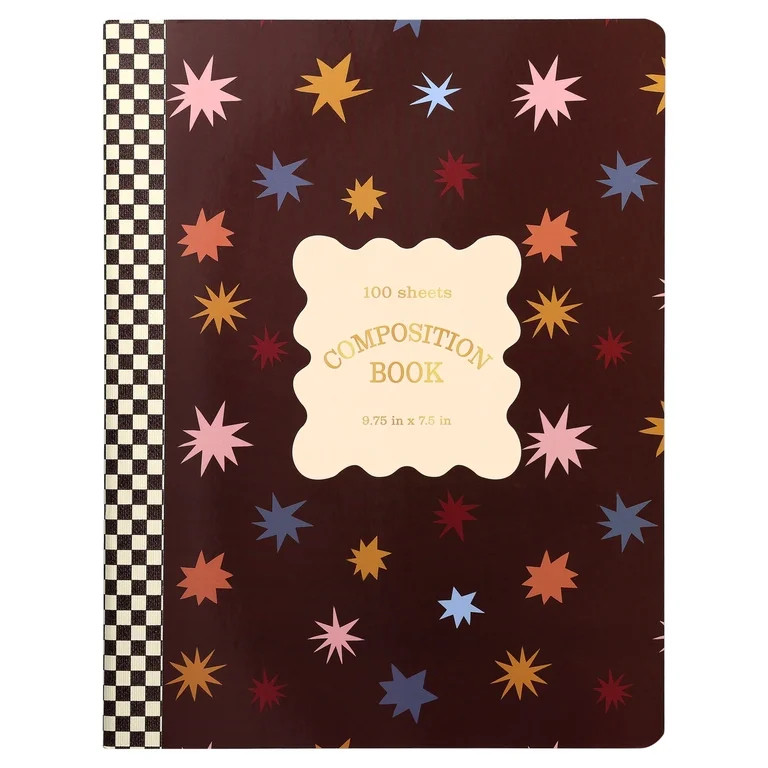 Pen+Gear College Ruled Composition Book, 7.5" x 9.75", Multicolor Stars, 100 Sheets | Walmart (US)