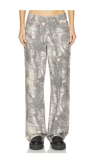 superdown Lottie Camo Jean in Sage. - size XXS | Revolve Clothing (Global)