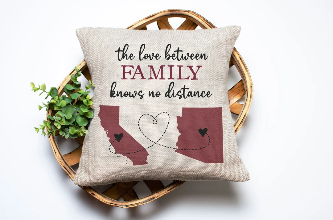 Personalized Long Distance Pillow Gift for Family Members - Etsy | Etsy (US)