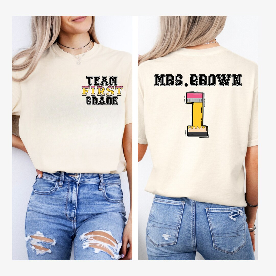 First Grade Teacher Shirt, 1st Grade Teacher Shirt, Teacher Team Shirt, Grade Level Teacher Shirt... | Etsy (US)