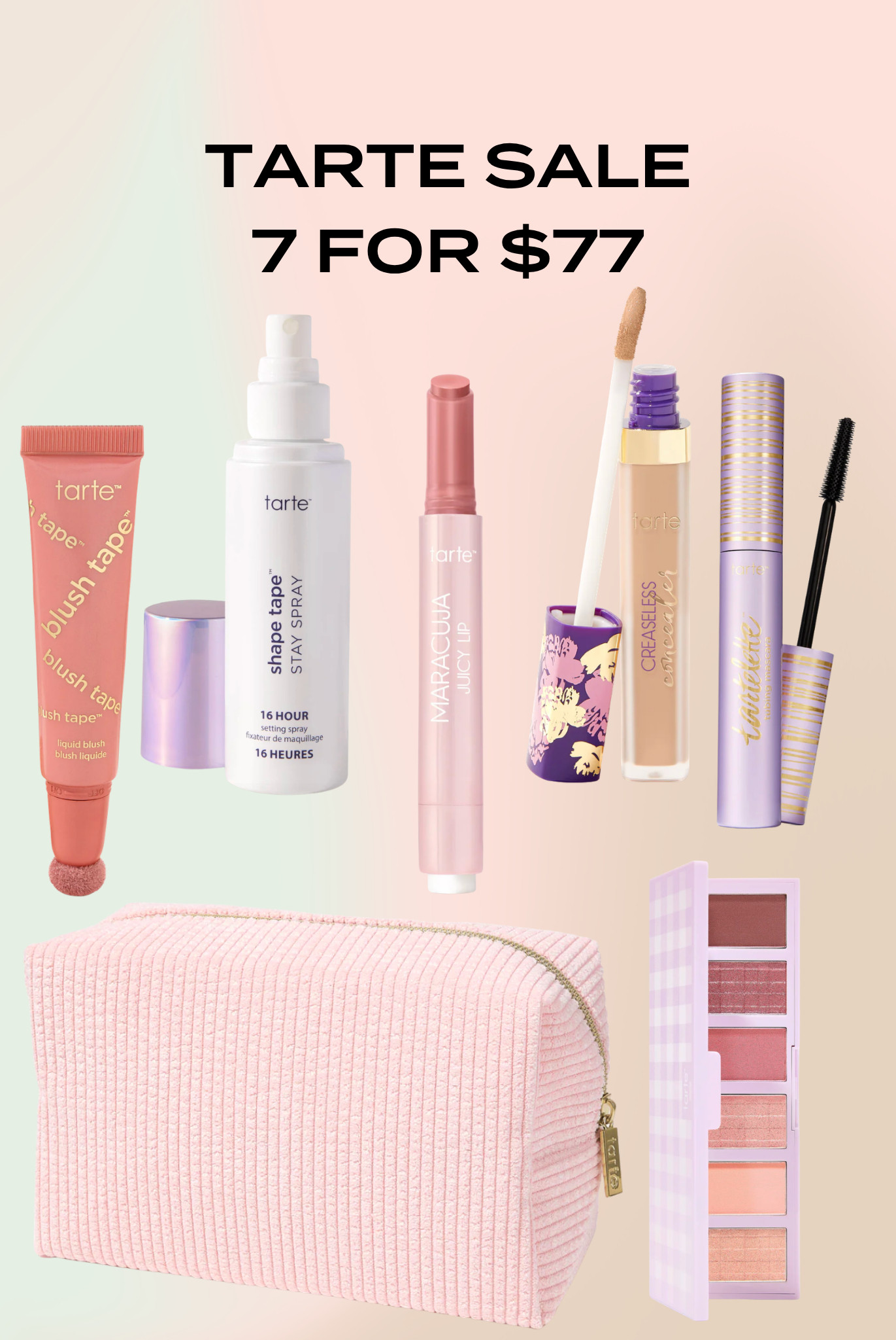 Tarte Sale! 💜 7 for $77 custom kit

@‌tartecosmetics #tartepartner

#LTKgrwm #LTKSaleAlert #LTKBeauty