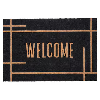 Calloway Mills Modern Black Welcome Doormat 3" x 6" 107383672 - The Home Depot | The Home Depot