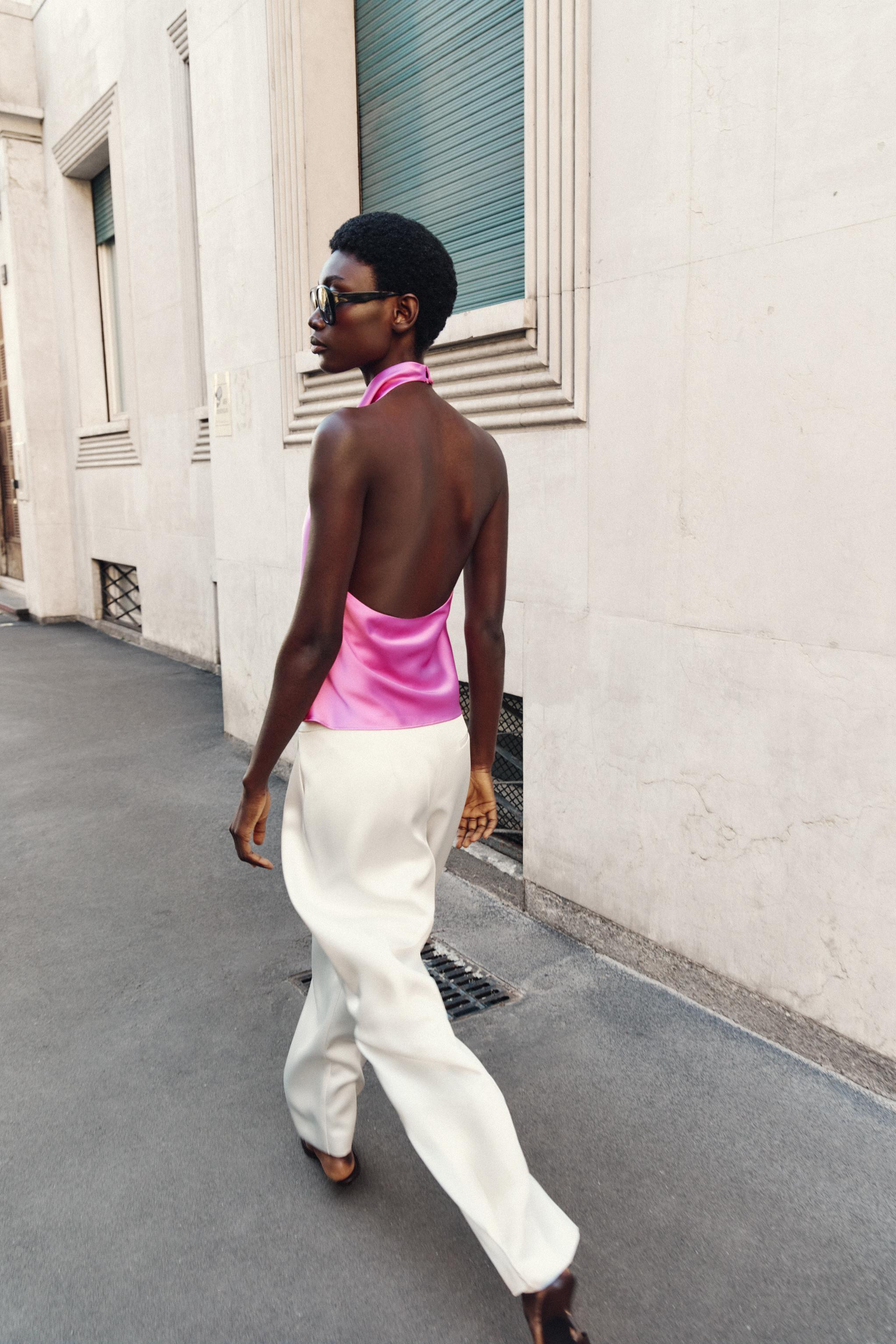 SATIN HALTER TOP | Zara UK