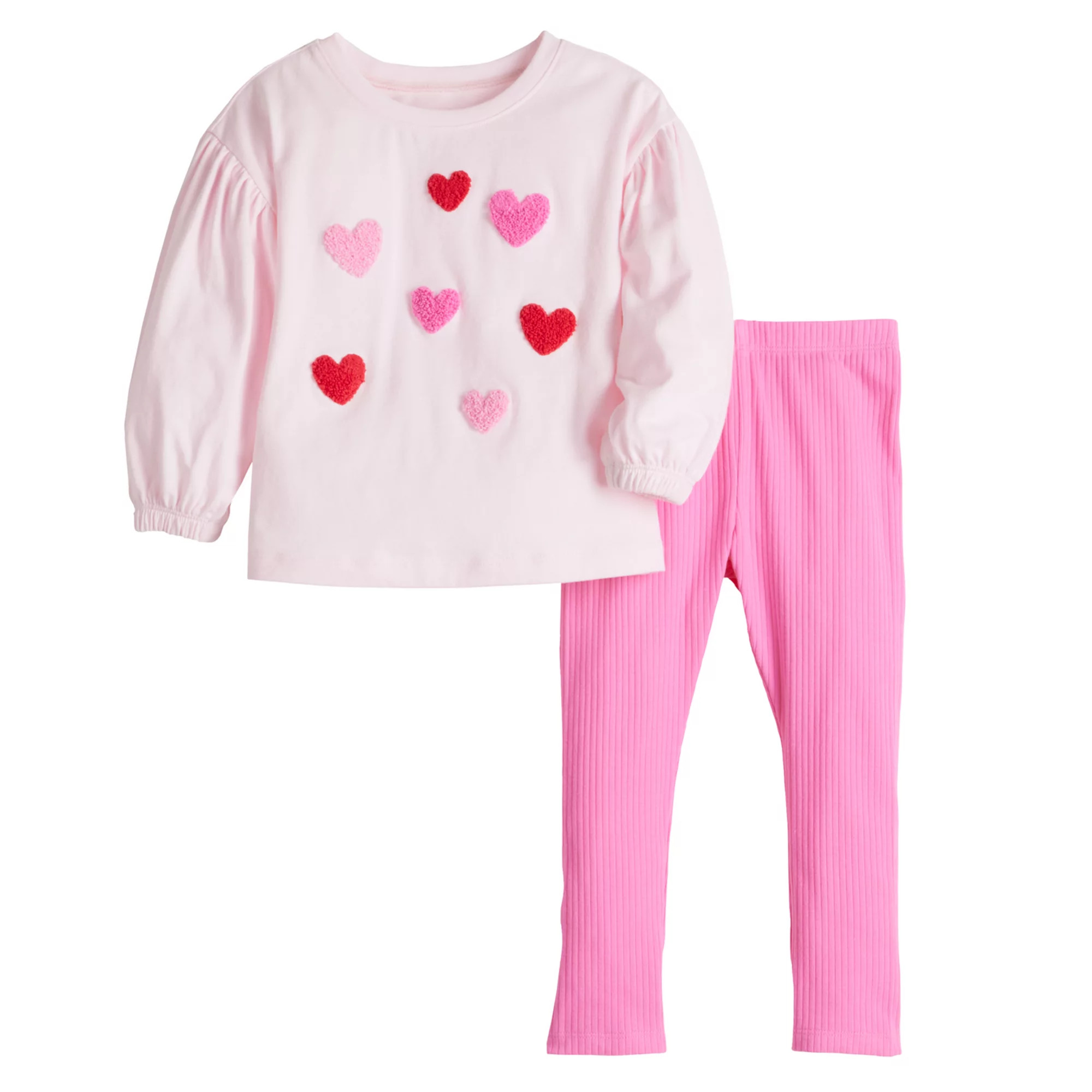 Baby & Toddler Girls Jumping Beans® 2-pc. Puff Sleeve Top & Leggings Set | Kohl's